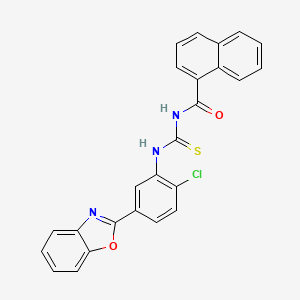 N-({[5-(1,3-benzoxazol-2-yl)-2-chlorophenyl]amino}carbonothioyl)-1-naphthamide