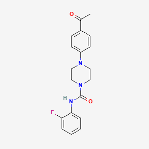 molecular formula C19H20FN3O2 B4637419 4-(4-acetylphenyl)-N-(2-fluorophenyl)piperazine-1-carboxamide 