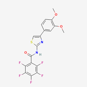 N-[4-(3,4-dimethoxyphenyl)-1,3-thiazol-2-yl]-2,3,4,5,6-pentafluorobenzamide