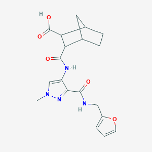 3-{[(3-{[(2-furylmethyl)amino]carbonyl}-1-methyl-1H-pyrazol-4-yl)amino]carbonyl}bicyclo[2.2.1]heptane-2-carboxylic acid