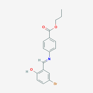 molecular formula C17H16BrNO3 B463745 Propyl 4-[(5-bromo-2-hydroxybenzylidene)amino]benzoate 