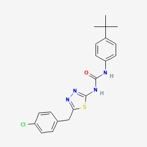 1-(4-Tert-butylphenyl)-3-[5-[(4-chlorophenyl)methyl]-1,3,4-thiadiazol-2-yl]urea