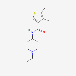 molecular formula C15H24N2OS B4637451 4,5-dimethyl-N-(1-propyl-4-piperidinyl)-3-thiophenecarboxamide 