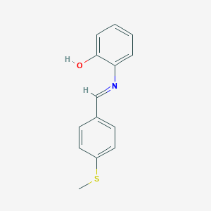 molecular formula C14H13NOS B463749 2-{[4-(Methylsulfanyl)benzylidene]amino}phenol CAS No. 315672-52-7