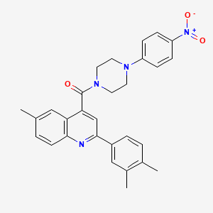 2-(3,4-dimethylphenyl)-6-methyl-4-{[4-(4-nitrophenyl)-1-piperazinyl]carbonyl}quinoline