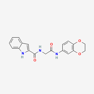 N-[2-(2,3-dihydro-1,4-benzodioxin-6-ylamino)-2-oxoethyl]-1H-indole-2-carboxamide