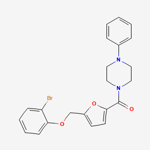 1-{5-[(2-BROMOPHENOXY)METHYL]FURAN-2-CARBONYL}-4-PHENYLPIPERAZINE