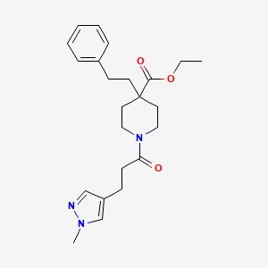 ethyl 1-[3-(1-methyl-1H-pyrazol-4-yl)propanoyl]-4-(2-phenylethyl)-4-piperidinecarboxylate