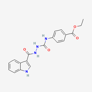 ethyl 4-({[2-(1H-indol-3-ylcarbonyl)hydrazino]carbonyl}amino)benzoate