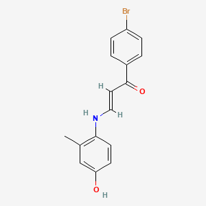 (2E)-1-(4-bromophenyl)-3-[(4-hydroxy-2-methylphenyl)amino]prop-2-en-1-one