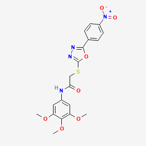 2-{[5-(4-nitrophenyl)-1,3,4-oxadiazol-2-yl]thio}-N-(3,4,5-trimethoxyphenyl)acetamide