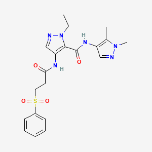 N~5~-(1,5-DIMETHYL-1H-PYRAZOL-4-YL)-1-ETHYL-4-{[3-(PHENYLSULFONYL)PROPANOYL]AMINO}-1H-PYRAZOLE-5-CARBOXAMIDE