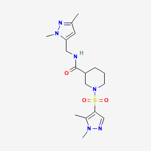 N~3~-[(1,3-DIMETHYL-1H-PYRAZOL-5-YL)METHYL]-1-[(1,5-DIMETHYL-1H-PYRAZOL-4-YL)SULFONYL]-3-PIPERIDINECARBOXAMIDE