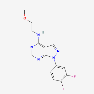 1-(3,4-difluorophenyl)-N-(2-methoxyethyl)-1H-pyrazolo[3,4-d]pyrimidin-4-amine