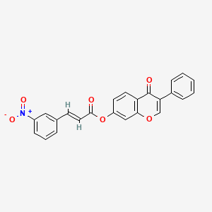 4-oxo-3-phenyl-4H-chromen-7-yl 3-(3-nitrophenyl)acrylate