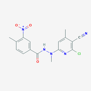 N'-(6-chloro-5-cyano-4-methylpyridin-2-yl)-N',4-dimethyl-3-nitrobenzohydrazide