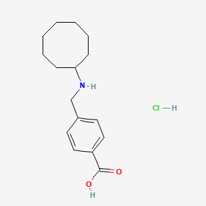 molecular formula C16H24ClNO2 B4637837 4-[(cyclooctylamino)methyl]benzoic acid hydrochloride 