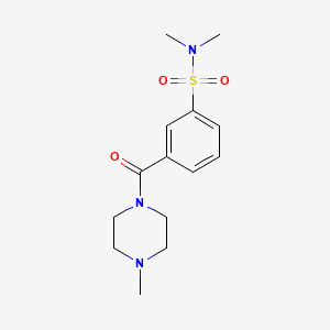 N,N-dimethyl-3-(4-methylpiperazine-1-carbonyl)benzenesulfonamide