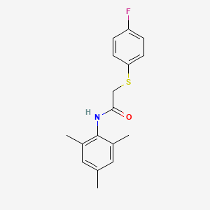 2-[(4-fluorophenyl)thio]-N-mesitylacetamide