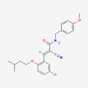 3-[5-bromo-2-(3-methylbutoxy)phenyl]-2-cyano-N-(4-methoxybenzyl)acrylamide