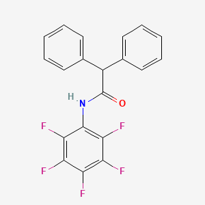 molecular formula C20H12F5NO B4637880 N-(pentafluorophenyl)-2,2-diphenylacetamide 