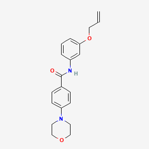 molecular formula C20H22N2O3 B4637884 N-[3-(allyloxy)phenyl]-4-(4-morpholinyl)benzamide 