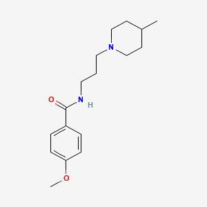 4-methoxy-N-[3-(4-methyl-1-piperidinyl)propyl]benzamide