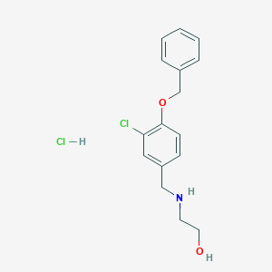 molecular formula C16H19Cl2NO2 B4637893 2-{[4-(benzyloxy)-3-chlorobenzyl]amino}ethanol hydrochloride 