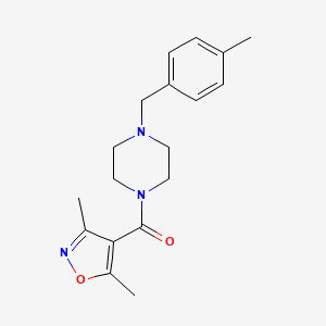 (3,5-DIMETHYL-4-ISOXAZOLYL)[4-(4-METHYLBENZYL)PIPERAZINO]METHANONE