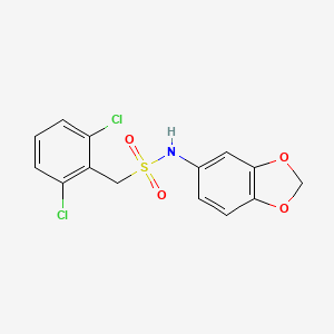 N-1,3-benzodioxol-5-yl-1-(2,6-dichlorophenyl)methanesulfonamide