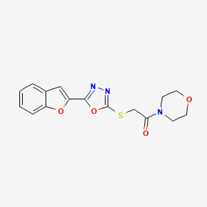 4-({[5-(1-benzofuran-2-yl)-1,3,4-oxadiazol-2-yl]thio}acetyl)morpholine