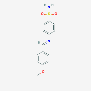 molecular formula C15H16N2O3S B463798 4-[(4-Ethoxybenzylidene)amino]benzenesulfonamide CAS No. 197905-95-6