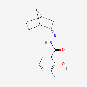 molecular formula C15H18N2O2 B4637980 N'-bicyclo[2.2.1]hept-2-ylidene-2-hydroxy-3-methylbenzohydrazide 