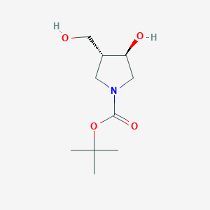 molecular formula C10H19NO4 B046380 (3R,4R)-叔丁基 3-羟基-4-(羟甲基)吡咯烷-1-羧酸酯 CAS No. 635319-09-4