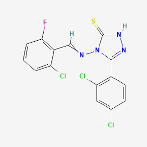 4-[(2-chloro-6-fluorobenzylidene)amino]-5-(2,4-dichlorophenyl)-4H-1,2,4-triazole-3-thiol