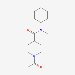 1-acetyl-N-cyclohexyl-N-methylpiperidine-4-carboxamide