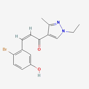 (Z)-3-(2-BROMO-5-HYDROXYPHENYL)-1-(1-ETHYL-3-METHYL-1H-PYRAZOL-4-YL)-2-PROPEN-1-ONE