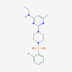 N-Ethyl-2-[4-(2-fluorobenzenesulfonyl)piperazin-1-YL]-6-methylpyrimidin-4-amine