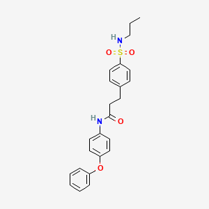 N-(4-phenoxyphenyl)-3-[4-(propylsulfamoyl)phenyl]propanamide