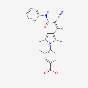 methyl 4-[3-[(Z)-3-anilino-2-cyano-3-oxoprop-1-enyl]-2,5-dimethylpyrrol-1-yl]-3-methylbenzoate