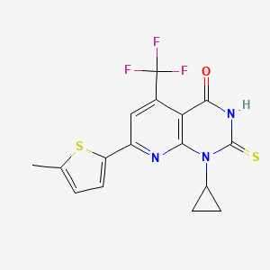 1-CYCLOPROPYL-7-(5-METHYL-2-THIENYL)-2-SULFANYL-5-(TRIFLUOROMETHYL)PYRIDO[2,3-D]PYRIMIDIN-4(1H)-ONE