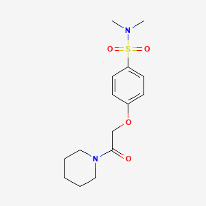 molecular formula C15H22N2O4S B4638072 N,N-DIMETHYL-4-[2-OXO-2-(PIPERIDIN-1-YL)ETHOXY]BENZENE-1-SULFONAMIDE 