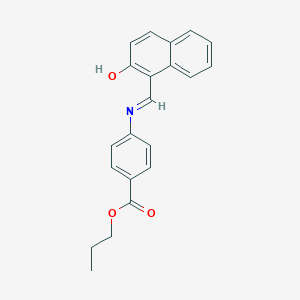 molecular formula C21H19NO3 B463808 Propyl 4-{[(2-hydroxy-1-naphthyl)methylene]amino}benzoate 