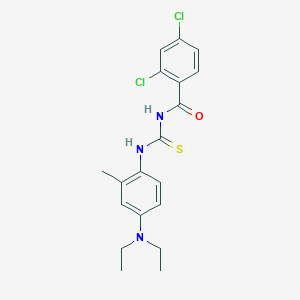 2,4-dichloro-N-{[4-(diethylamino)-2-methylphenyl]carbamothioyl}benzamide