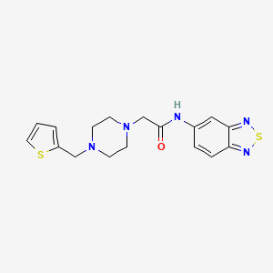 N-(2,1,3-BENZOTHIADIAZOL-5-YL)-2-[4-(2-THIENYLMETHYL)-1-PIPERAZINYL]ACETAMIDE