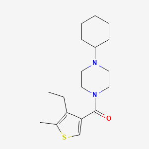 (4-CYCLOHEXYLPIPERAZINO)(4-ETHYL-5-METHYL-3-THIENYL)METHANONE