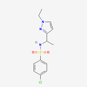 4-CHLORO-N~1~-[1-(1-ETHYL-1H-PYRAZOL-3-YL)ETHYL]-1-BENZENESULFONAMIDE