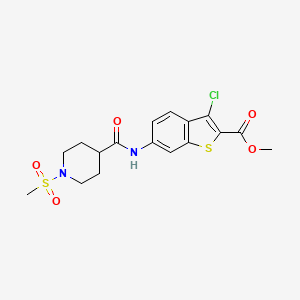 METHYL 3-CHLORO-6-({[1-(METHYLSULFONYL)-4-PIPERIDYL]CARBONYL}AMINO)-1-BENZOTHIOPHENE-2-CARBOXYLATE