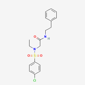 N~2~-[(4-chlorophenyl)sulfonyl]-N~2~-ethyl-N-(2-phenylethyl)glycinamide