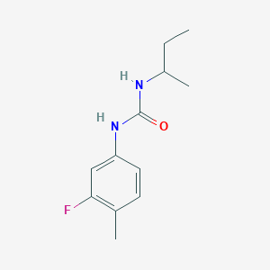 molecular formula C12H17FN2O B4638213 N-(sec-butyl)-N'-(3-fluoro-4-methylphenyl)urea 